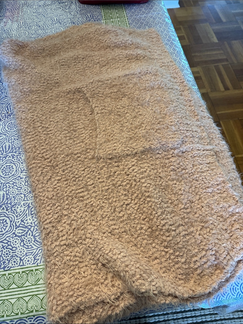 Soma Plush dusty rose Cozy Wrap in Light Peach